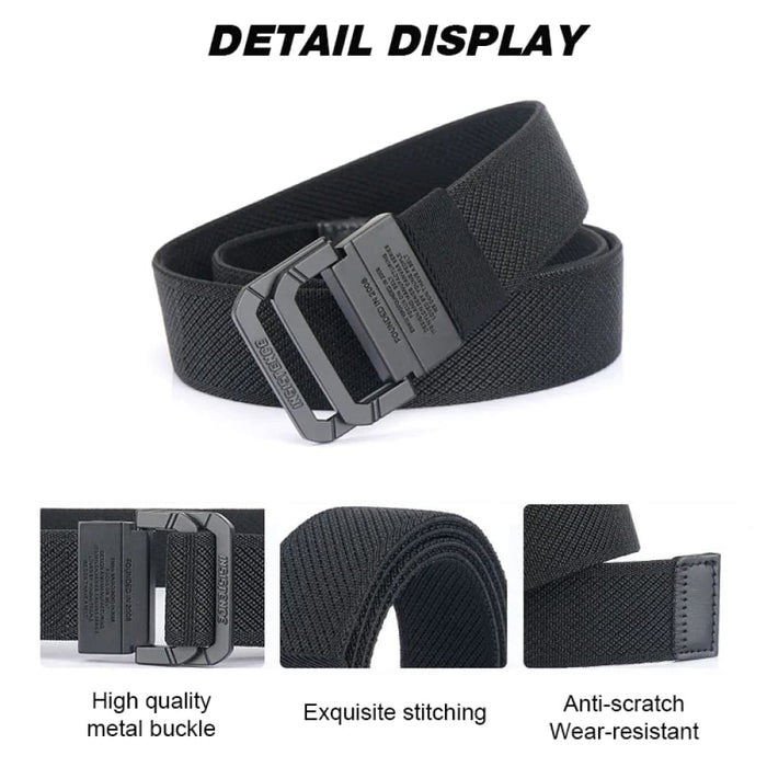 Mens Nylon Tactical Belt with Alloy Button 3.8cm Wide