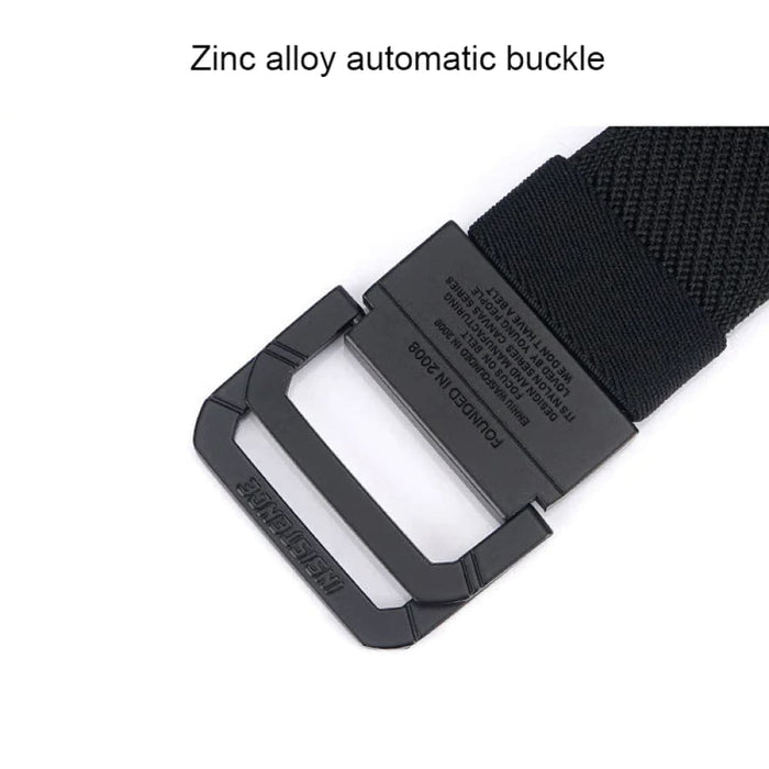 Mens Nylon Tactical Belt with Alloy Button 3.8cm Wide