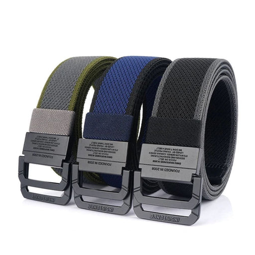Mens Nylon Tactical Belt With Alloy Button 3.8cm Wide