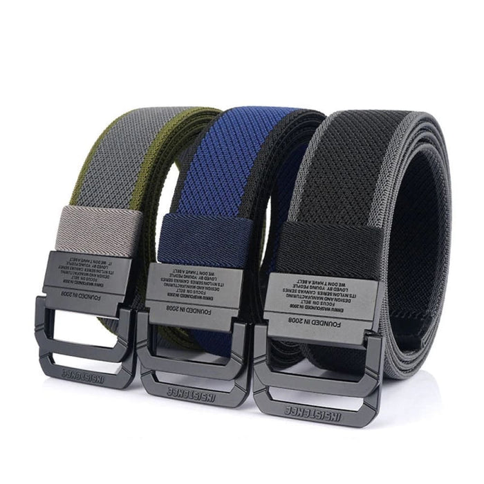 Mens Nylon Tactical Belt with Alloy Button 3.8cm Wide