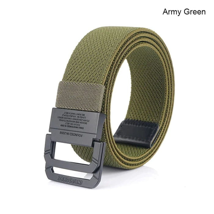 Mens Nylon Tactical Belt with Alloy Button 3.8cm Wide