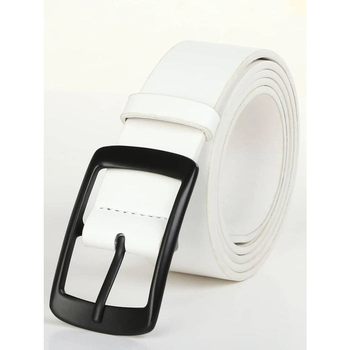 Mens Prong Buckle Dress Belt Classic Pu Leather Fashion