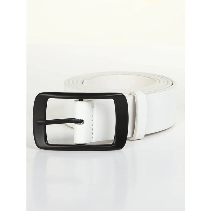 Mens Prong Buckle Dress Belt Classic Pu Leather Fashion