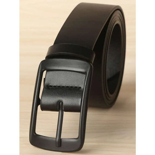 Mens Prong Buckle Dress Belt Classic Pu Leather Fashion