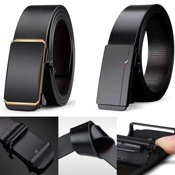 Mens Pu Leather Automatic Buckle Belt High Quality Casual