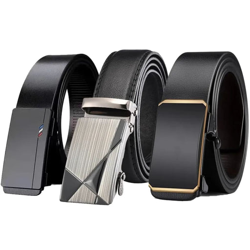 Mens Pu Leather Automatic Buckle Belt High Quality Casual