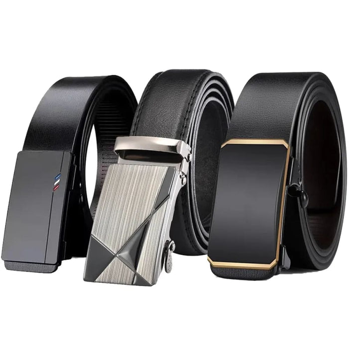 Mens Pu Leather Automatic Buckle Belt High Quality Casual