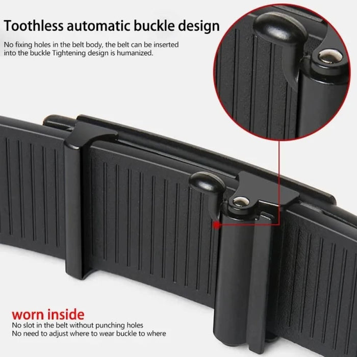 Mens Pu Leather Automatic Buckle Belt High Quality Casual