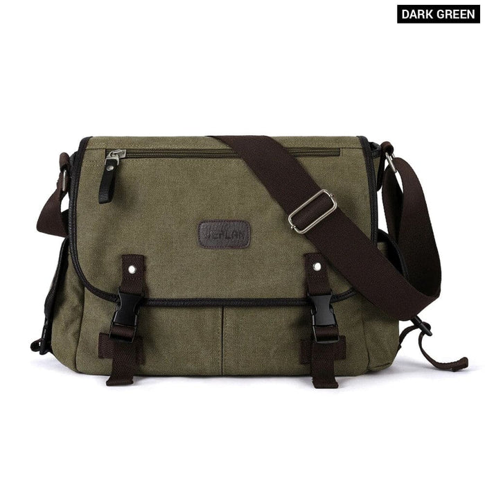 Mens Retro Canvas Messenger Bag