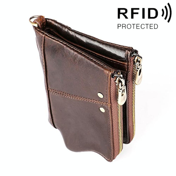 Mens Rfid Leather Wallet With Card Slots
