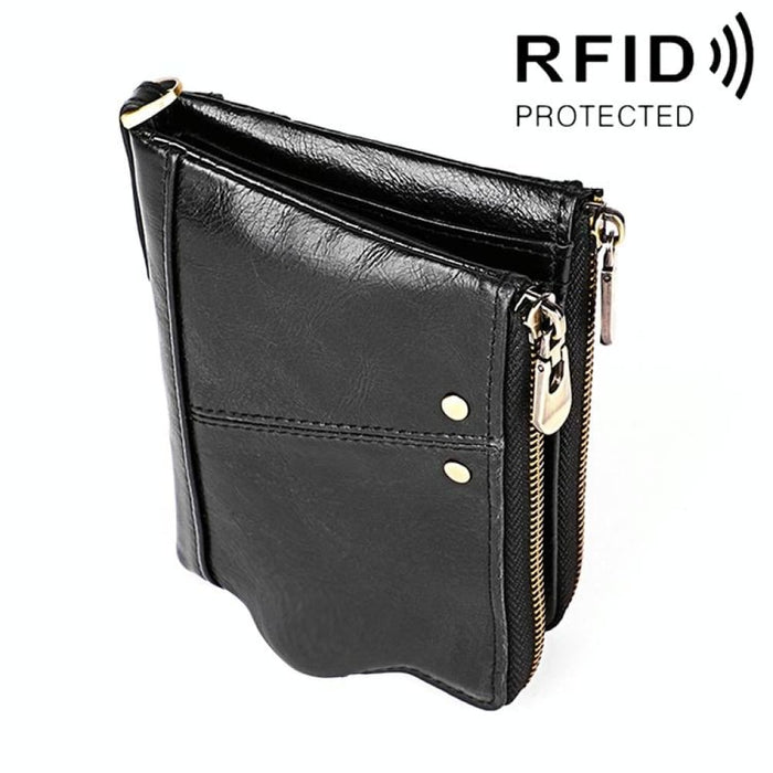 Mens Rfid Leather Wallet With Card Slots