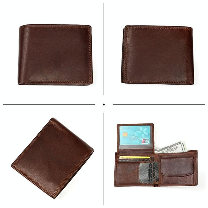 Mens Rfid Leather Wallet With Card Slots
