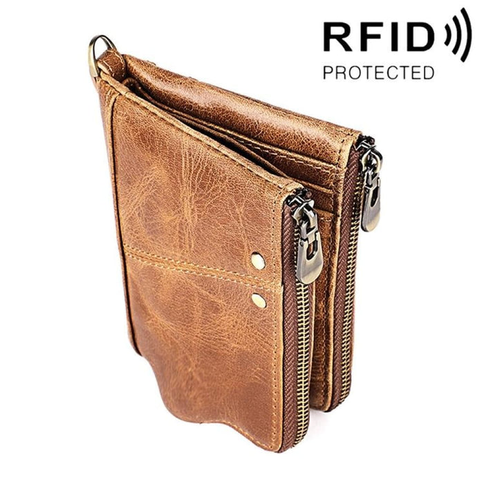 Mens Rfid Leather Wallet With Card Slots