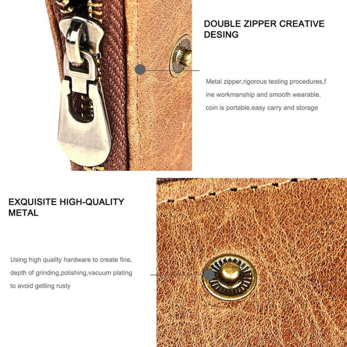 Mens Rfid Leather Wallet With Card Slots