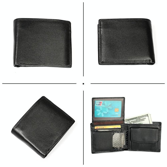 Mens Rfid Leather Wallet With Card Slots