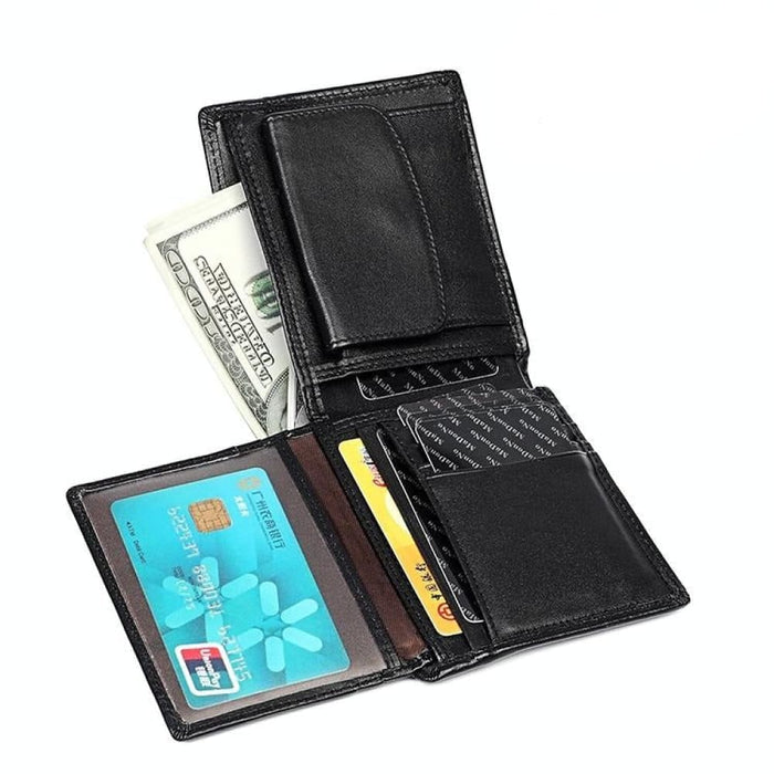 Mens Rfid Leather Wallet With Card Slots