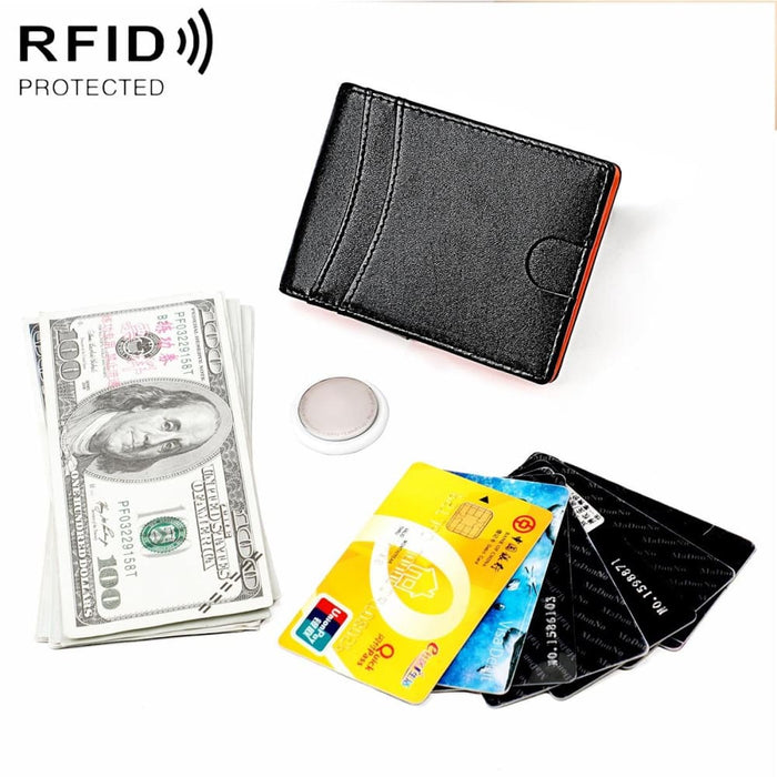 Mens Rfid Leather Wallet With Tracker Pocket