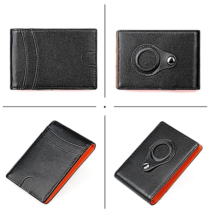 Mens Rfid Leather Wallet With Tracker Pocket