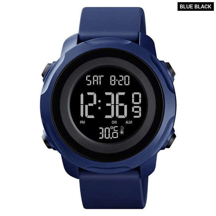 Men’s Silicone Digital Date Calendar Display 5atm 50m Water