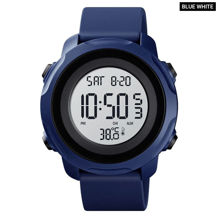 Men’s Silicone Digital Date Calendar Display 5atm 50m Water