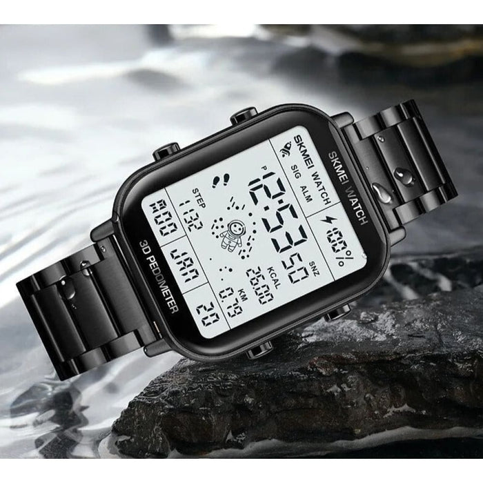 Men’s Stainless Steel Band Analog Date Calendar Display