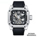 Mens Stainless Steel Skeleton Automatic Waterproof 100m