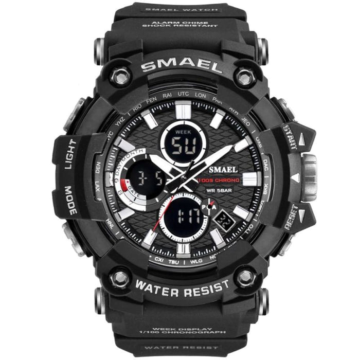 Men’s 50m Waterproof Dual Time Sport Wrist Watch