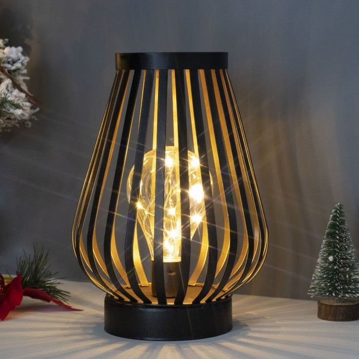Metal Battery Powered Table Lamp with Led Bulb for Party