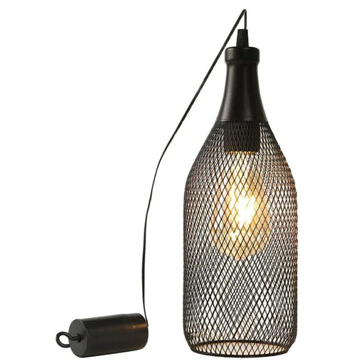 Metal Cage Battery Operated Hanging Lamp For Home Decor