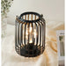 Metal Cage Cordless Candle Holder Lantern for Outdoors