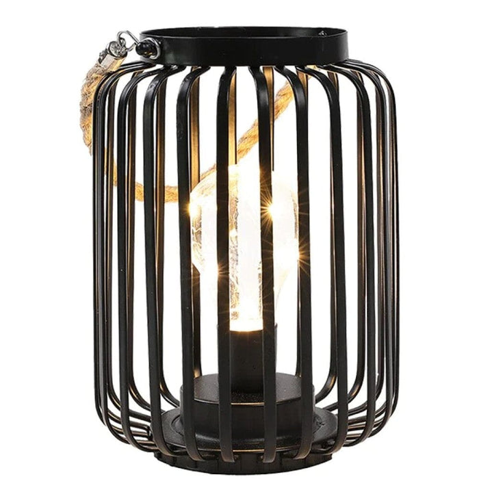 Metal Cage Cordless Candle Holder Lantern For Outdoors