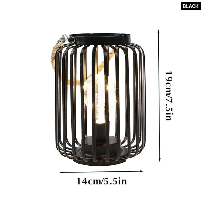Metal Cage Cordless Candle Holder Lantern For Outdoors