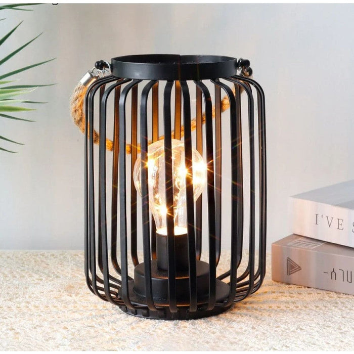Metal Cage Cordless Candle Holder Lantern for Outdoors