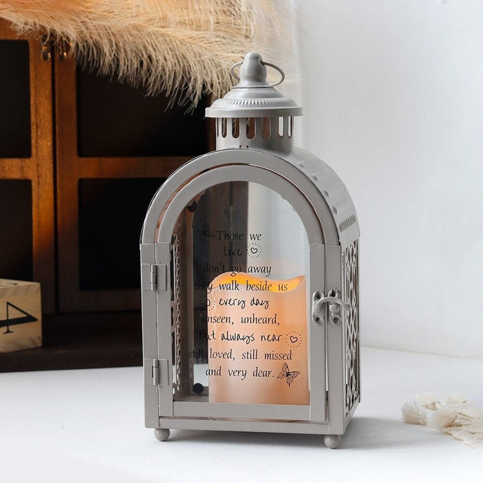 Metal Candle Hanging Lantern With Automatic Timer For Home