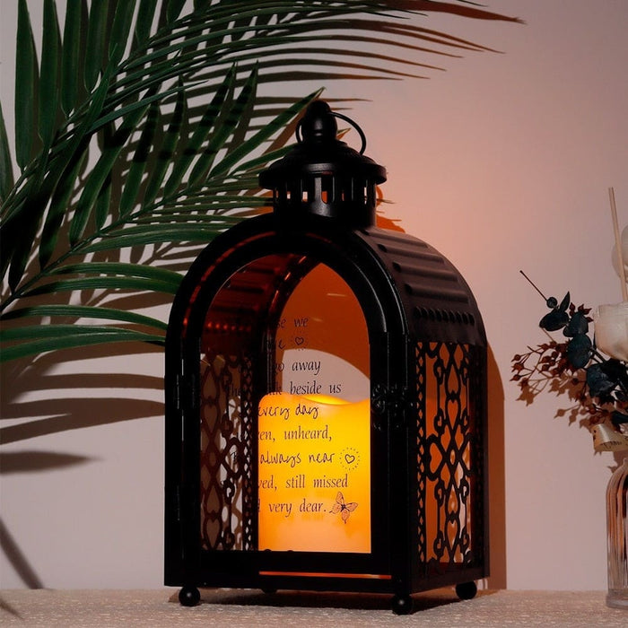 Metal Candle Holder Memorial Lantern For Loved Ones