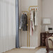 Metal Coat Rack Marble Base Hooks Clothes Coats Bag Tree