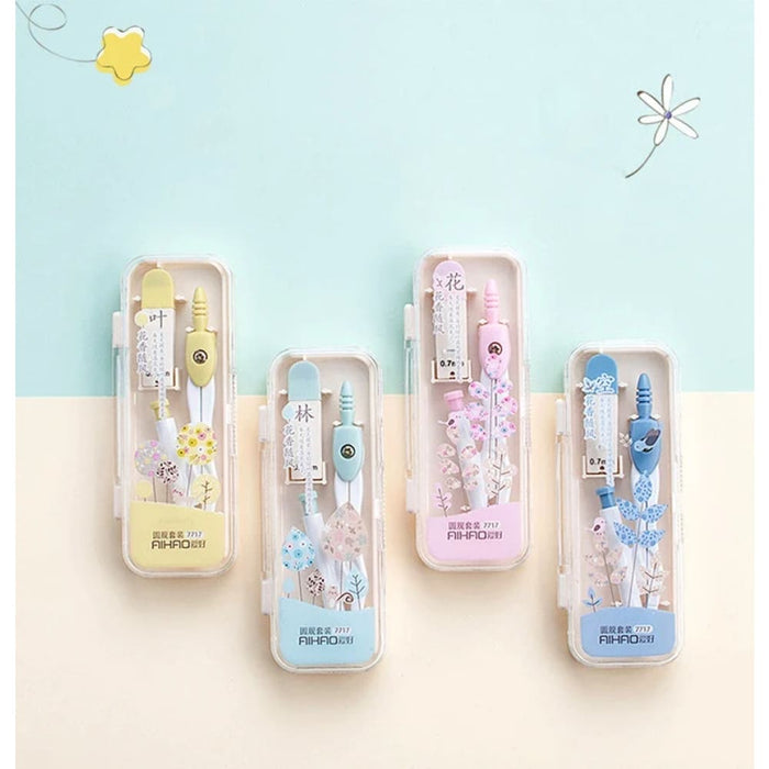 Metal Compass Set with 0.7mm Lead Refill Geometry Tools