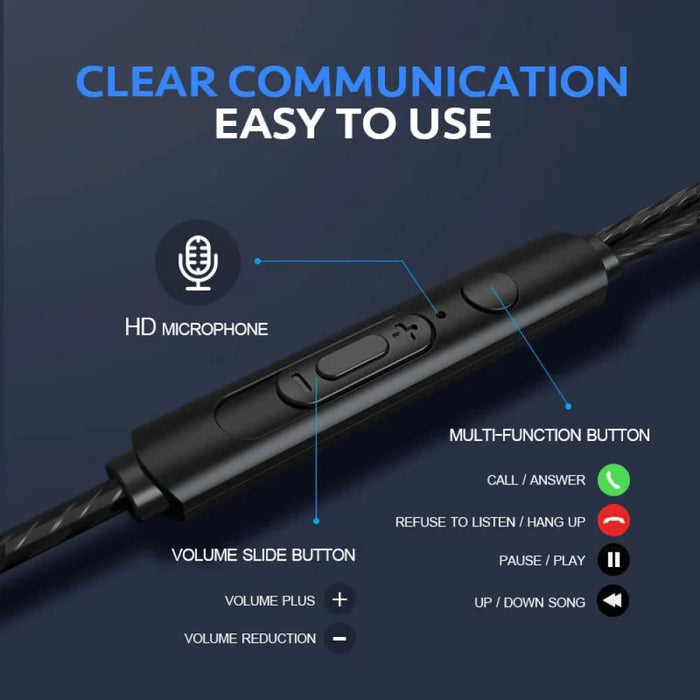 Metal in Ear Earphone for Jbl Oneplus Phones