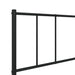 Metal Bed Frame with Headboard Black 107x203 Cm King Single