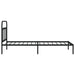 Metal Bed Frame with Headboard Black 107x203 Cm King Single
