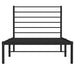 Metal Bed Frame with Headboard Black 107x203 Cm King Single