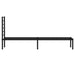 Metal Bed Frame with Headboard Black 107x203 Cm King Single