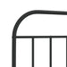 Metal Bed Frame with Headboard Black 107x203 Cm Tptlto