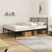 Metal Bed Frame with Headboard Black 153x203 Cm Queen Tpbnll