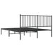 Metal Bed Frame with Headboard Black 153x203 Cm Queen Tpbnll