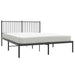Metal Bed Frame with Headboard Black 153x203 Cm Queen Tpbnll