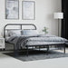 Metal Bed Frame with Headboard Black 153x203 Cm Queen Tptlti