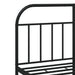 Metal Bed Frame with Headboard Black 153x203 Cm Queen Tptlti