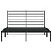 Metal Bed Frame with Headboard Black 153x203 Cm Queen Tpxtxo