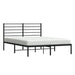 Metal Bed Frame with Headboard Black 153x203 Cm Queen Tpxtxo